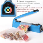 12 Inch Impulse Heat Sealer Impulse Bag Sealer, Manual Poly Bag Heat Sealer Machine for Plastic Bags PE PP Bags with