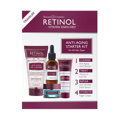 LIVAURA Retinol Anti-Aging Starter Kit – Facial Cleanser & Face Wash for Women, Skin Care Set with Anti Aging Serum