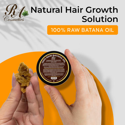 Batana Oil for Hair Growth – Dr Sebi 100% Raw Batana Oil Paste from Honduras, Unrefined Cold Pressed, Supports