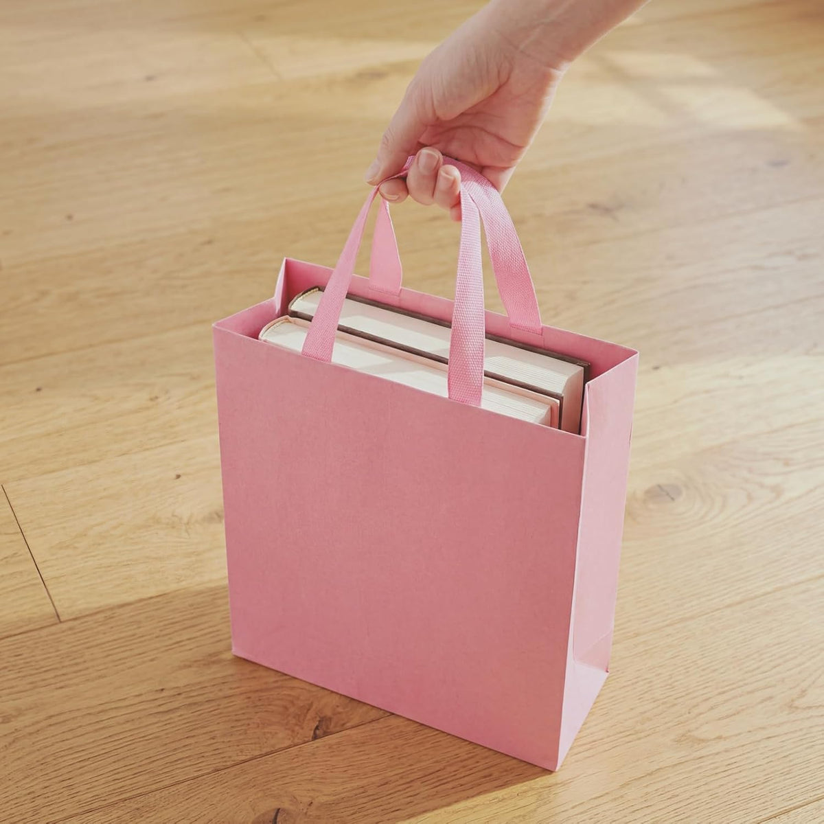 30 Pack Pink Gift Bags, Heavy Duty Kraft Paper Bag