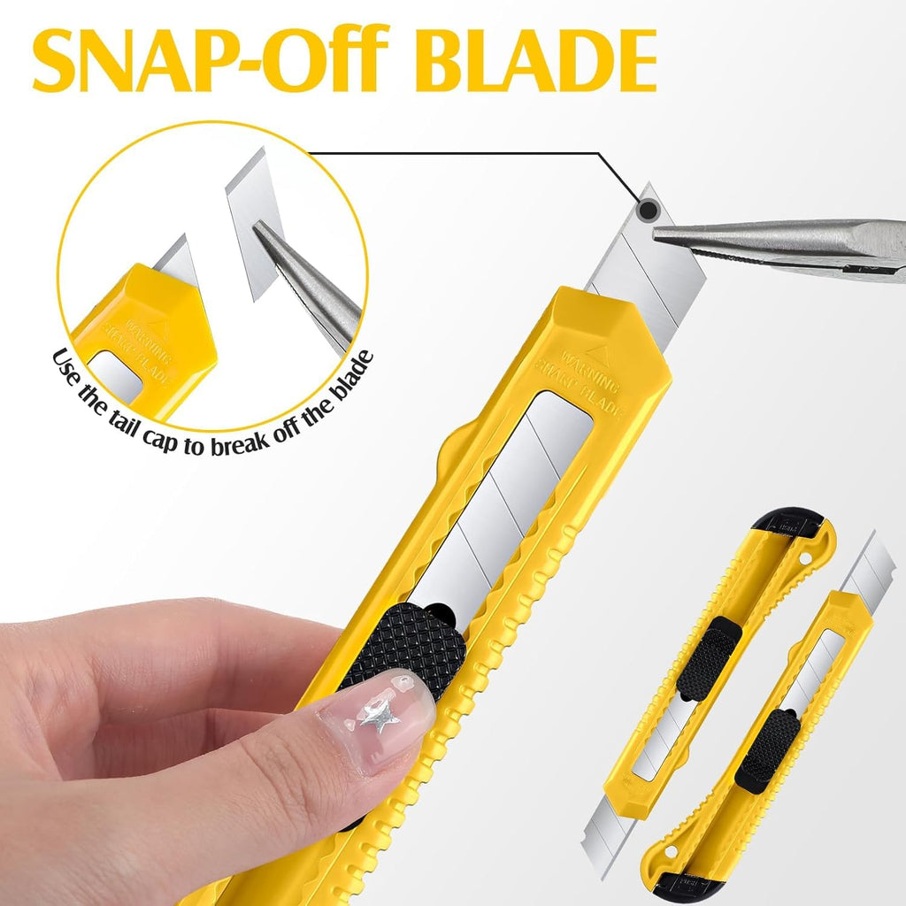200 Pcs Box Cutter Retractable 18mm Blade for Office Craft Home