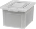 File Box, Plastic File Boxes With Lids, Document Organizer for Letter/Legal File, Document Box, Storage Bin For