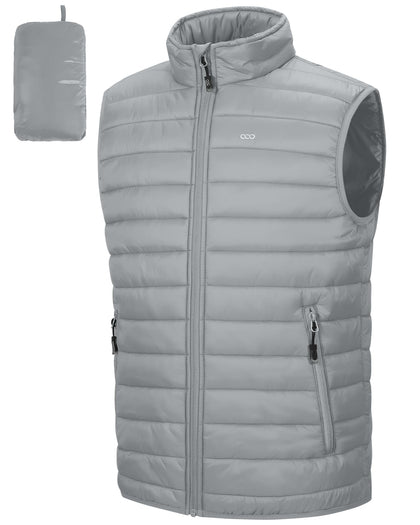 Men's Packable Insulated Golf Puffer Vest Outerwear Lightweight