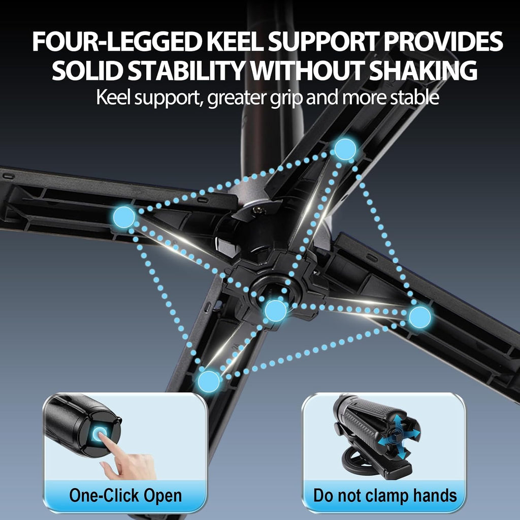 4-in-1 Multifunctional 360° Rotation Magnetic Selfie Stick,Universal Magnetic Phone Tripod with Detachable Remote