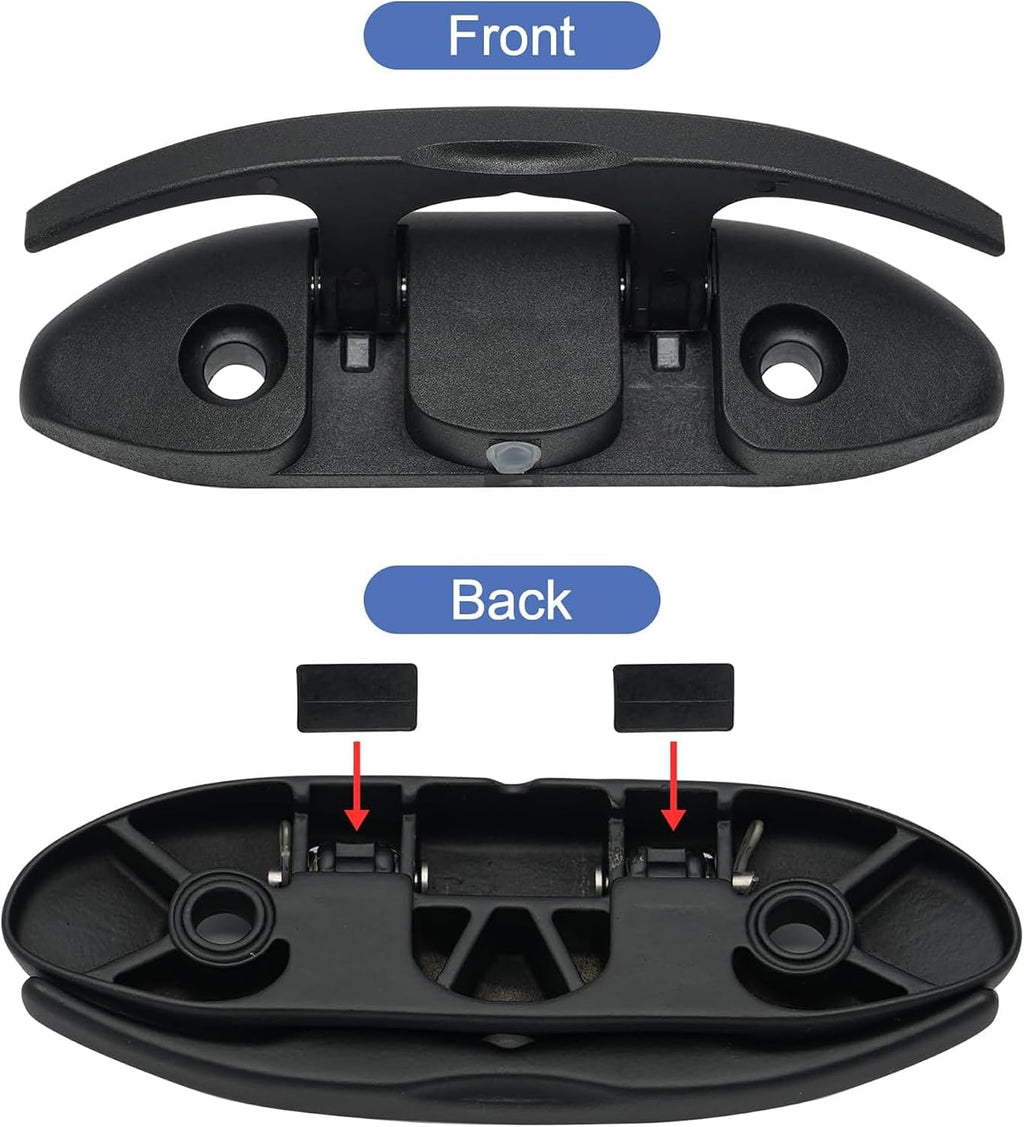 Boat Folding Cleats, 4 Pack Marine Grade Nylon Flip Up Dock Cleat
