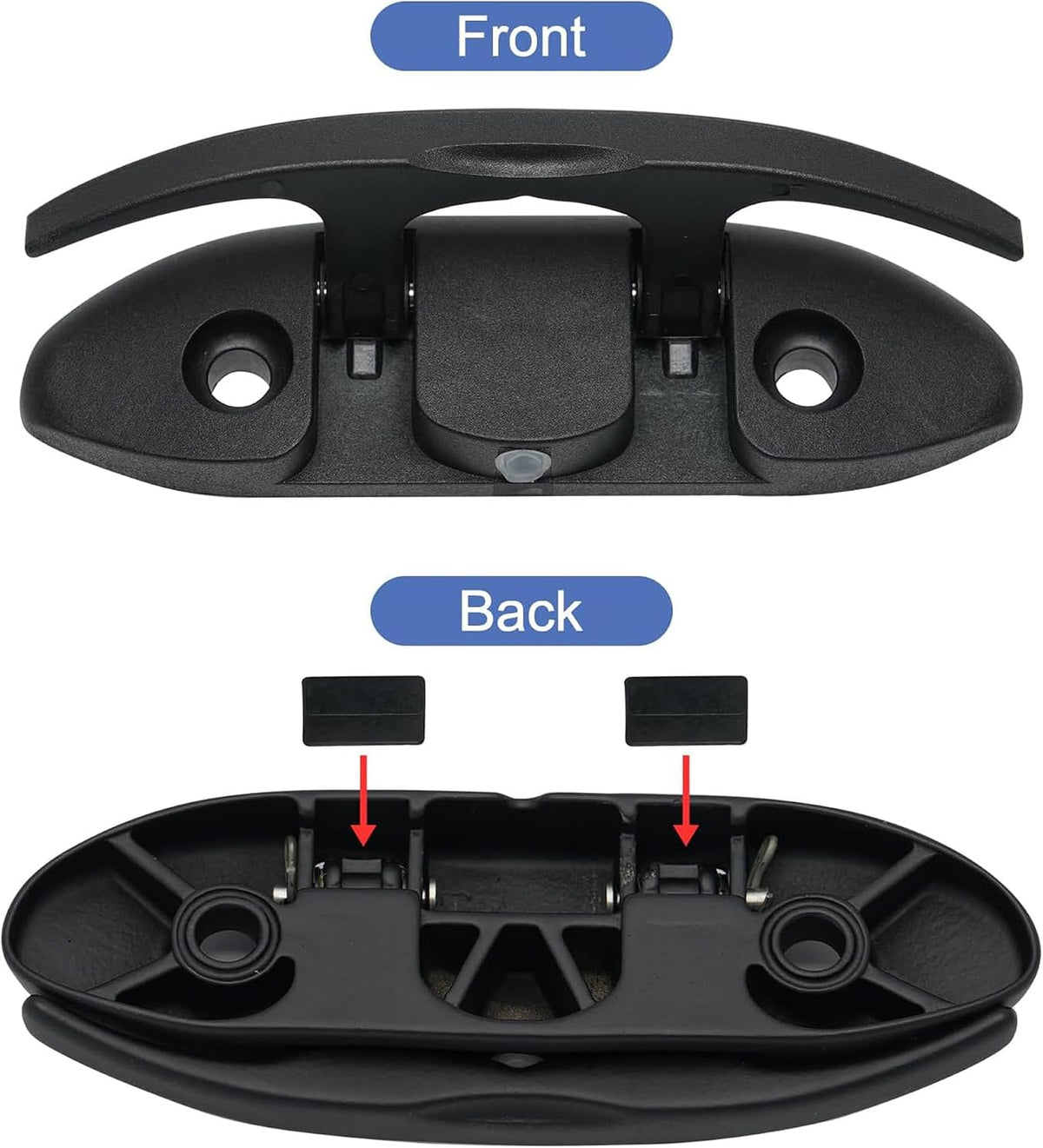 Boat Folding Cleats, 4 Pack Marine Grade Nylon Flip Up Dock Cleat