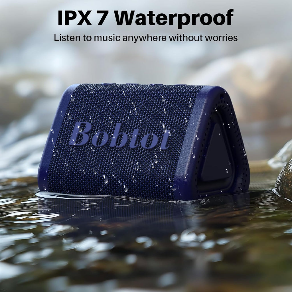 Portable Bluetooth Speaker Wireless, IPX7 Small Shower Speaker Waterproof, 15H Playing Time, Loud and Stereo Sound