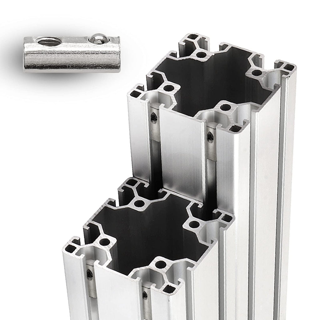 Rierdge M5 Half Round Roll in Spring T Nuts, 100 Pcs