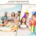 Table Protector Pad with Flannel Backing, Heavy-Duty Vinyl Table Padding Under Tablecloth, Waterproof, Heat