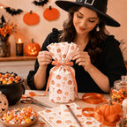 60 Sheets Halloween Tissue Paper, Orange Bow Ghost Pumpkin