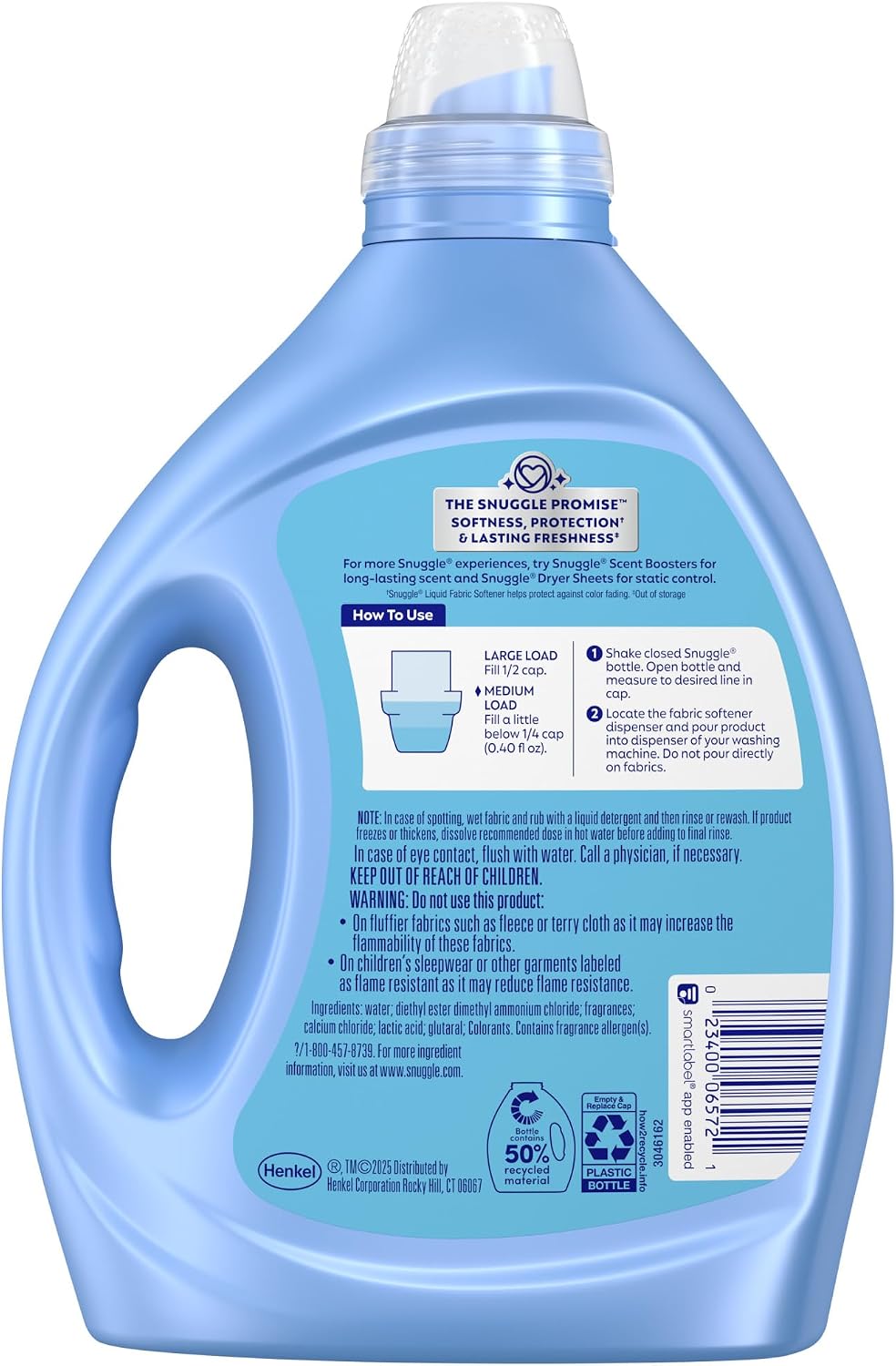 Fabric Softener Liquid, Blue Sparkle, 80oz, 200 Medium Loads