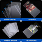 400 Card Sleeves Hard Plastic, Arjiekwei 3"X 4" Trading Card Holder, 35PT