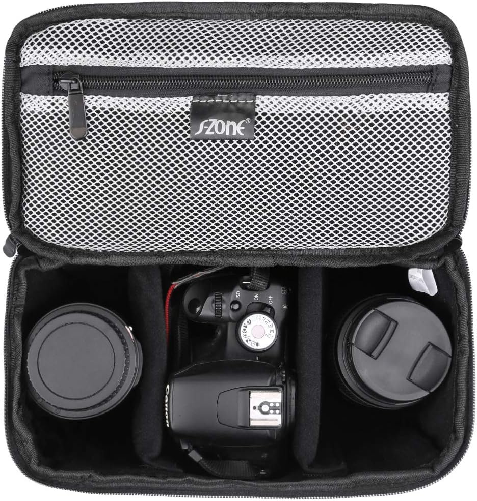 Padded Folding Camera Bag for DSLR SLR Camera TLR Sony Canon Nikon or Flash | Raindrop Proof, Fits in a Backpack