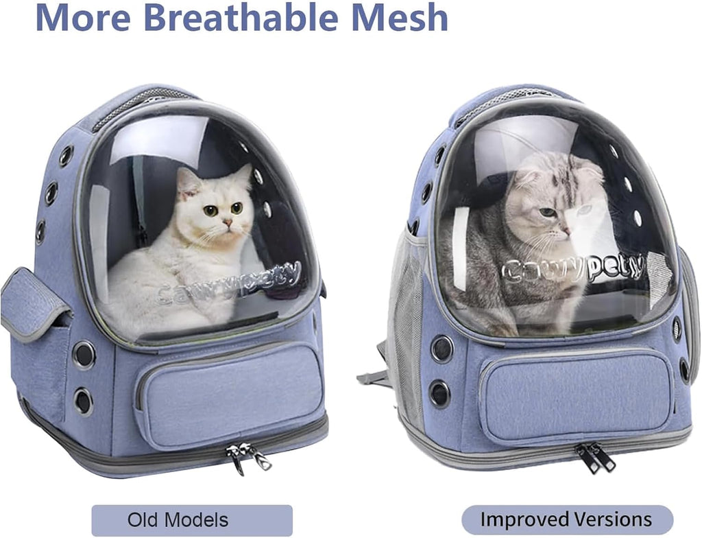 Cat Backpack Carrier Large Space Bubble Backpack up to 12lbs Blue