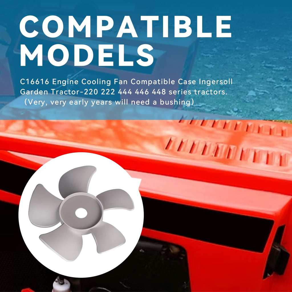Ciuouient 1Pc C16616 Engine Cooling Fan,5-Blade,Replace A70084,C14494