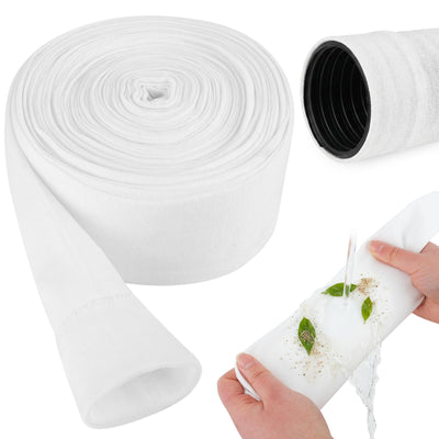 French Drain Fabric 30FT, Drain Sleeve for 4-Inch Pipes, 4" Drain Pipe Filter Sock for Perforated Expandable Drain
