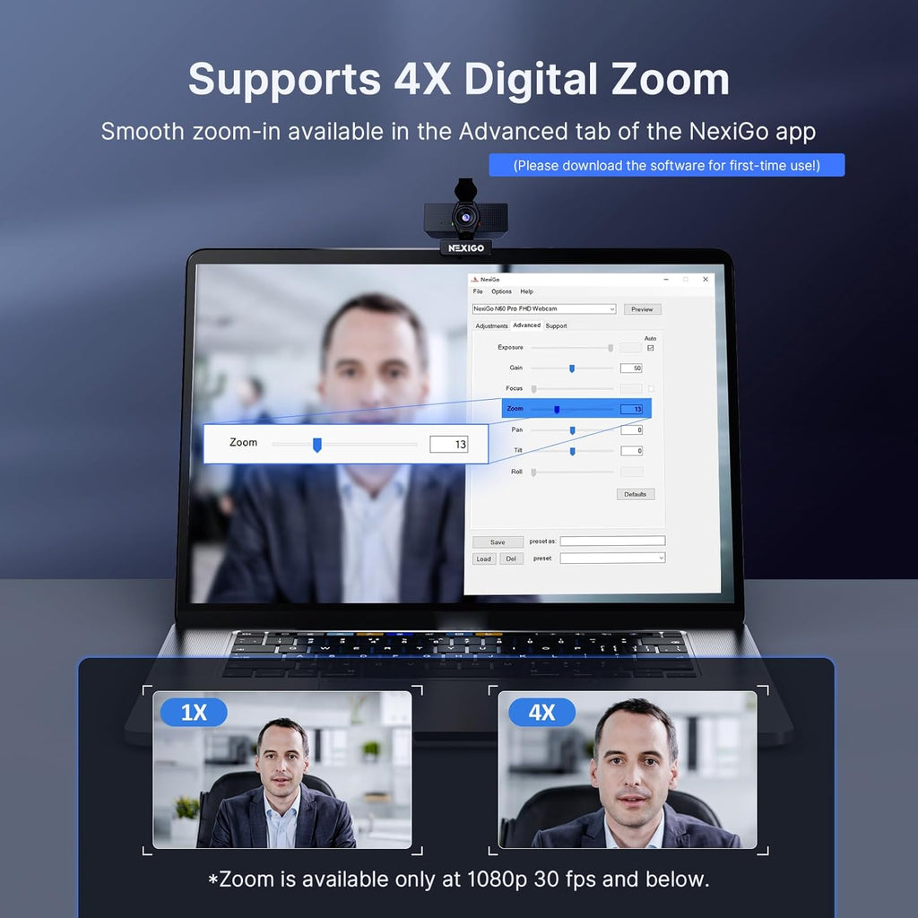 N60 Pro 4K Webcam for PC, 4K UHD Sony Sensor, Autofocus, 1080p 60 fps, Noise-Canceling Mics, Privacy Cover