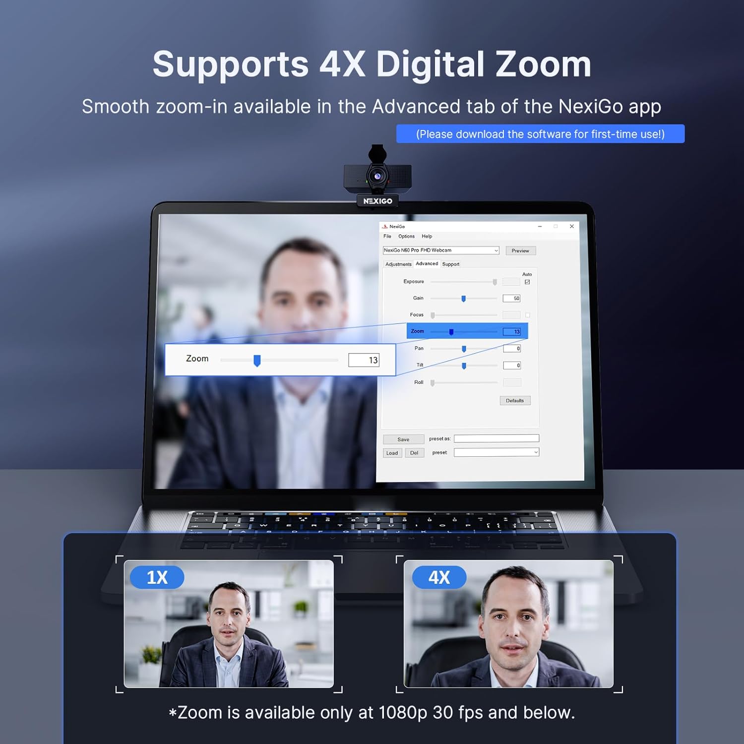 N60 Pro 4K Webcam for PC, 4K UHD Sony Sensor, Autofocus, 1080p 60 fps, Noise-Canceling Mics, Privacy Cover