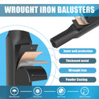 1/2" Square Iron Balusters - Single Basket & Double Basket - 20p