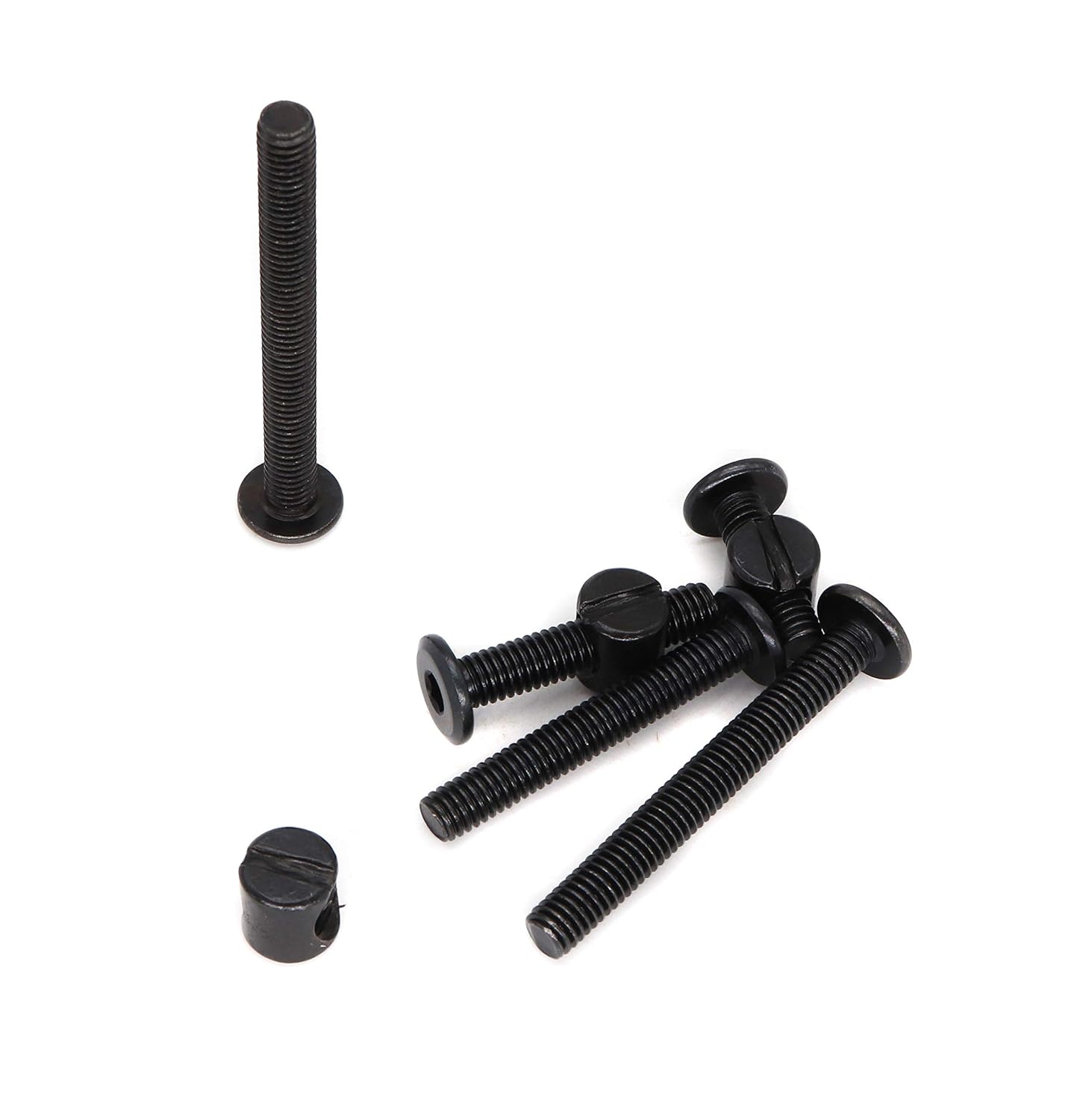Crib Screws,Bed Frame Bolts and Nuts Kit, Crib Parts, Bunk Bed Screws, M6 x 20mm - 80mm(7 Sizes) Furniture Barrel