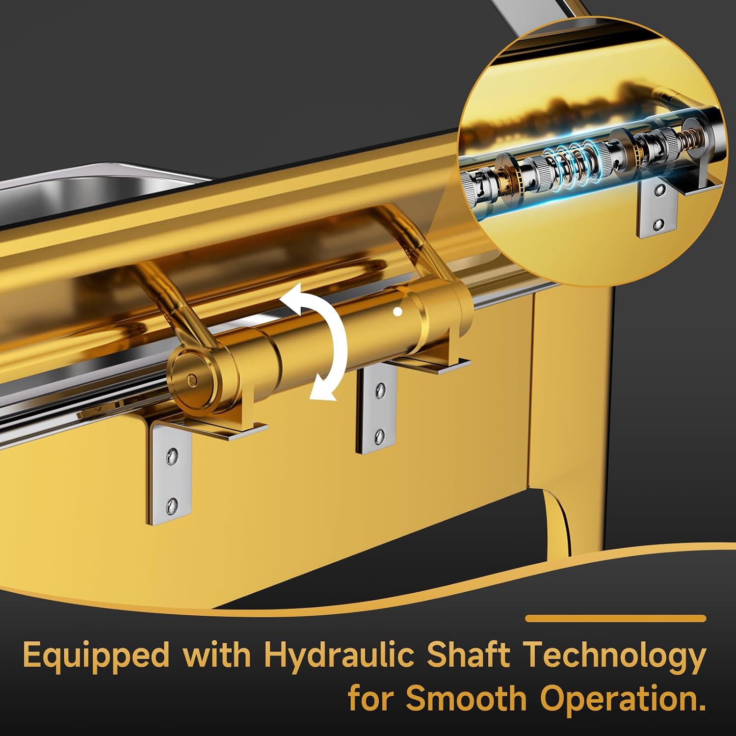 Chafing Dishes for Buffet, 9.5QT Square Stainless Steel Chafing Dish with Transparent Hydraulic Lid, 304 Food Pan