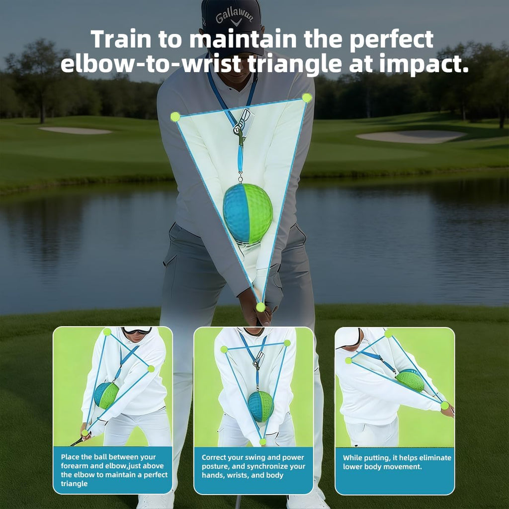 Golf Swing Trainer, Golf Training Aid Ball - Soft PU Foam Forearm Connection Ball & Practice Equipment & Posture