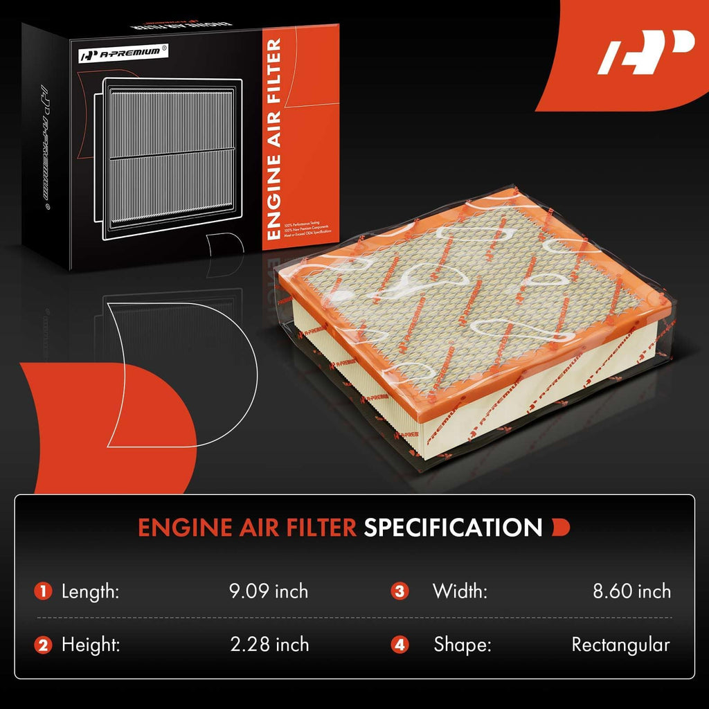 A-Premium 2-PC Engine Air Filter Compatible with Hyundai Model