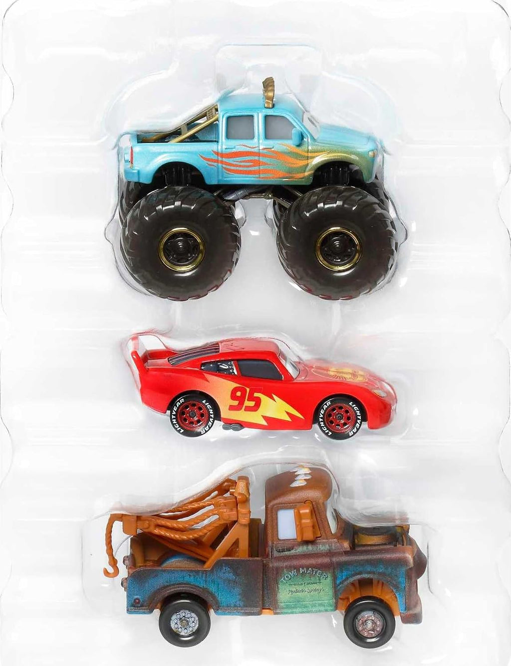 Disney Pixar Cars Mini Racers 3-Pack of Small Die-Cast Toy Cars & Trucks Inspired by Favorite Characters (Styles May