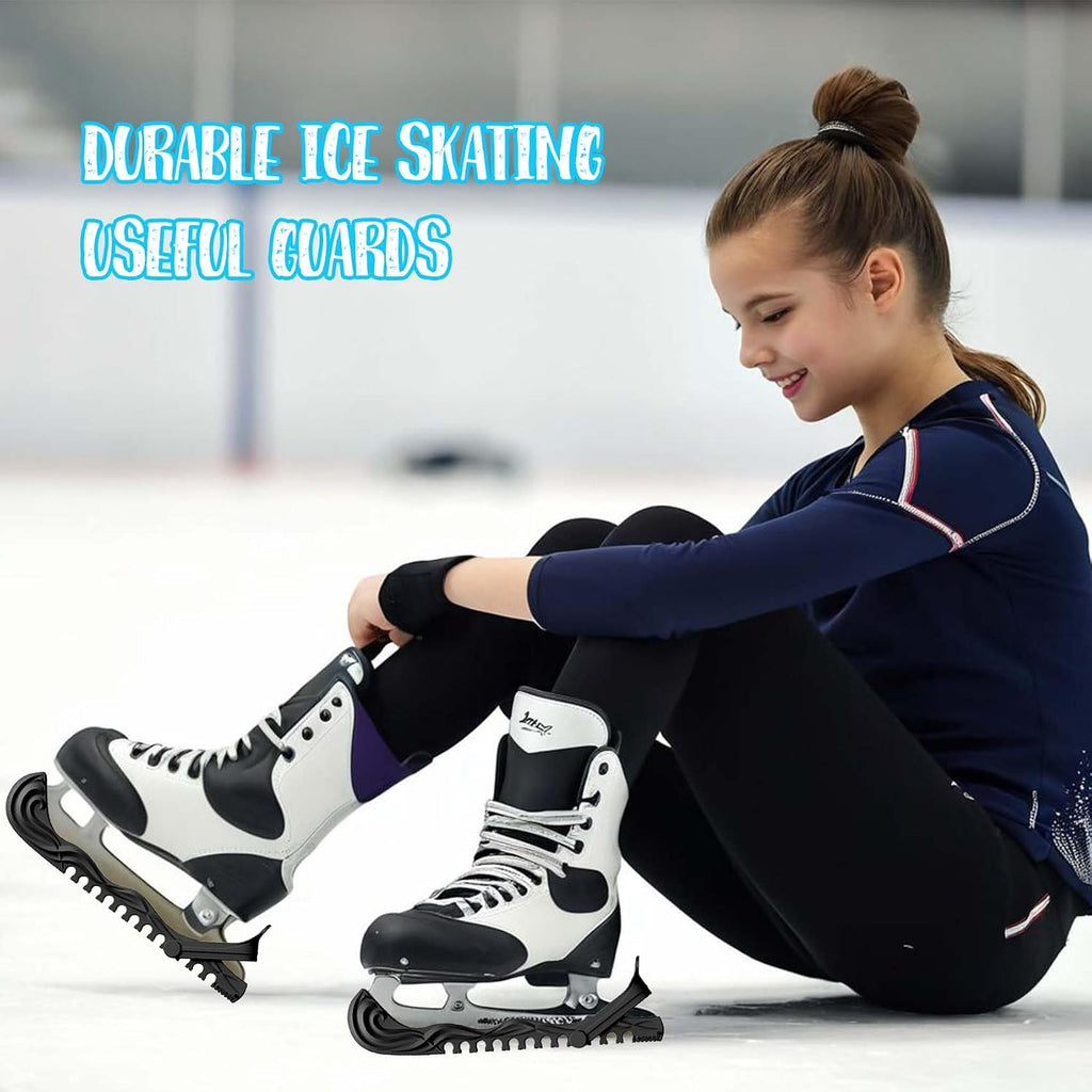 Ice Skate Guards, 2 Pack, Hockey Shoes Ice Skates Blade Covers, Adjustable Figure Skate Protector Accessories