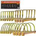 20 Pcs Trailer Hitch Pin Assortment, 1/4", 5/16" & 3/8", Gold Color