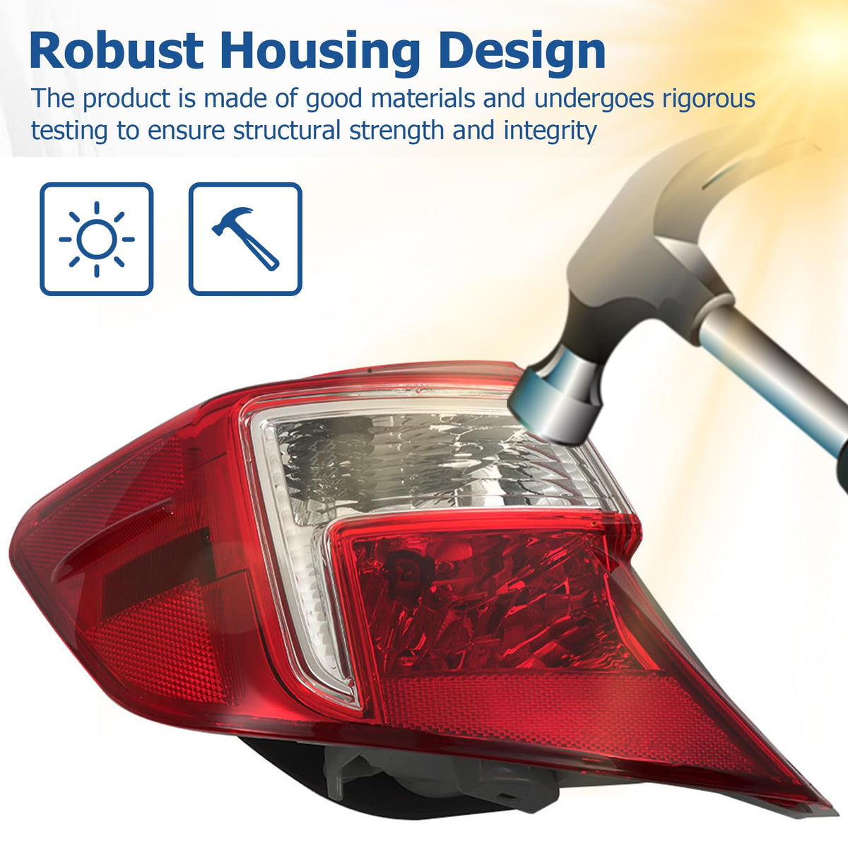 1 Pair Tail Lights Replacement for Toyota Camry 2012 2013 2014