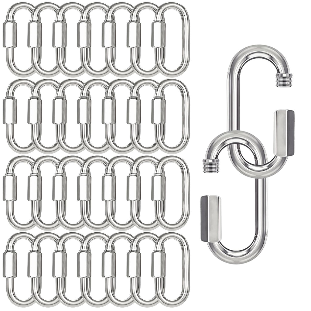30PCS Quick Link, 2IN Heavy Duty Chain Link,Silver