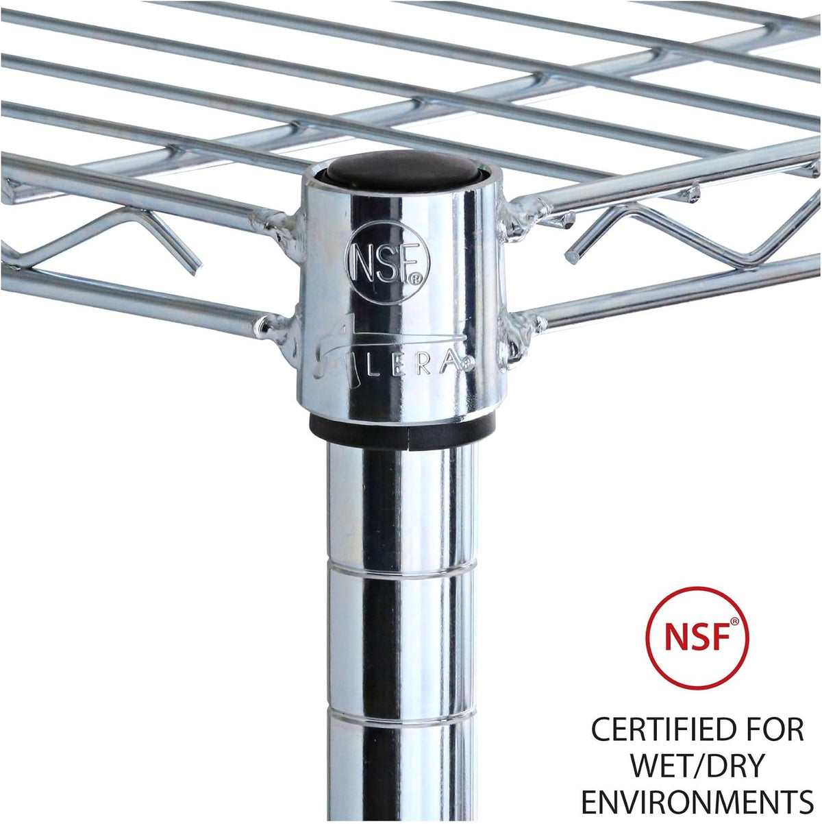 5-Shelf Wire Shelving Kit with Casters and Shelf Liners, 36w X 18d X 72h, Silver