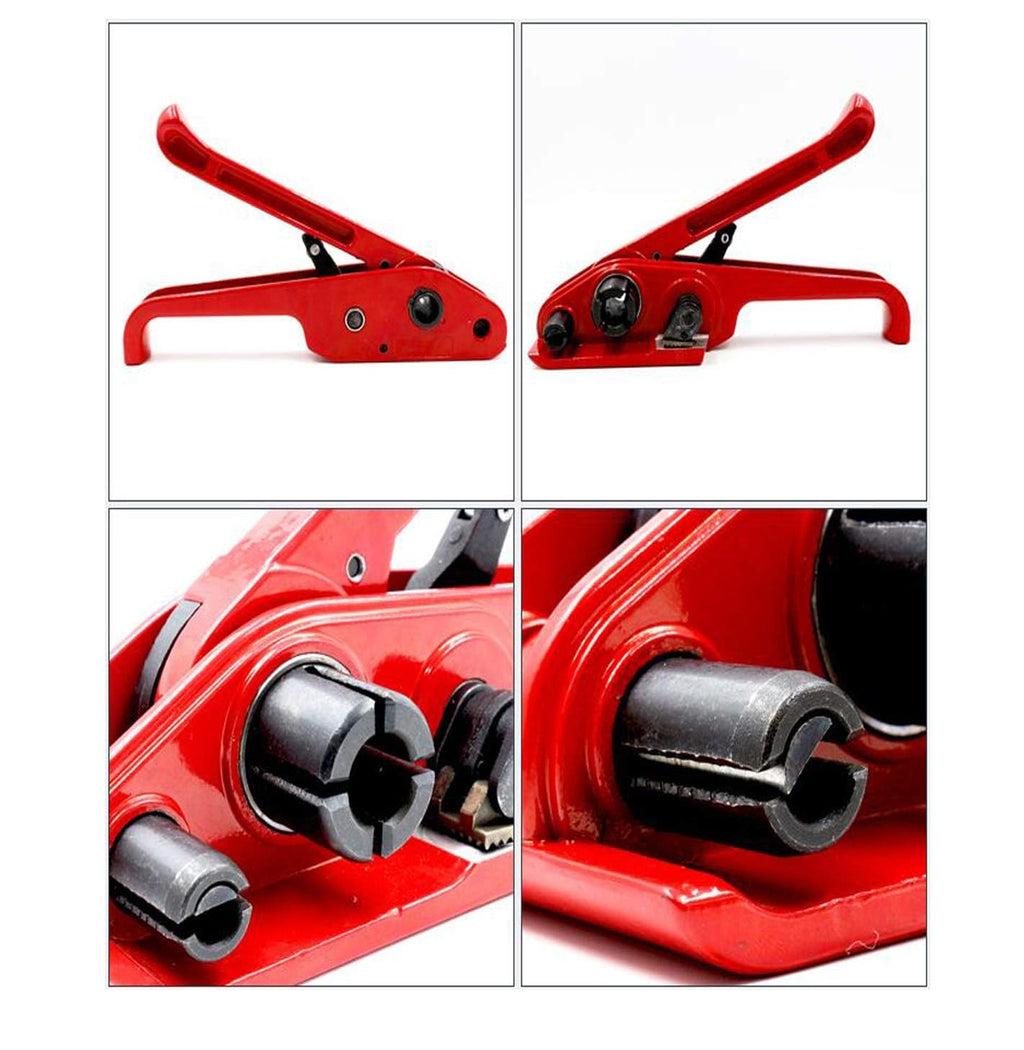 Poly Strapping Tensioner Cutter and Sealer Manual Banding Tool Strapping Packing Kit Set for Width 1/2" -3/4"