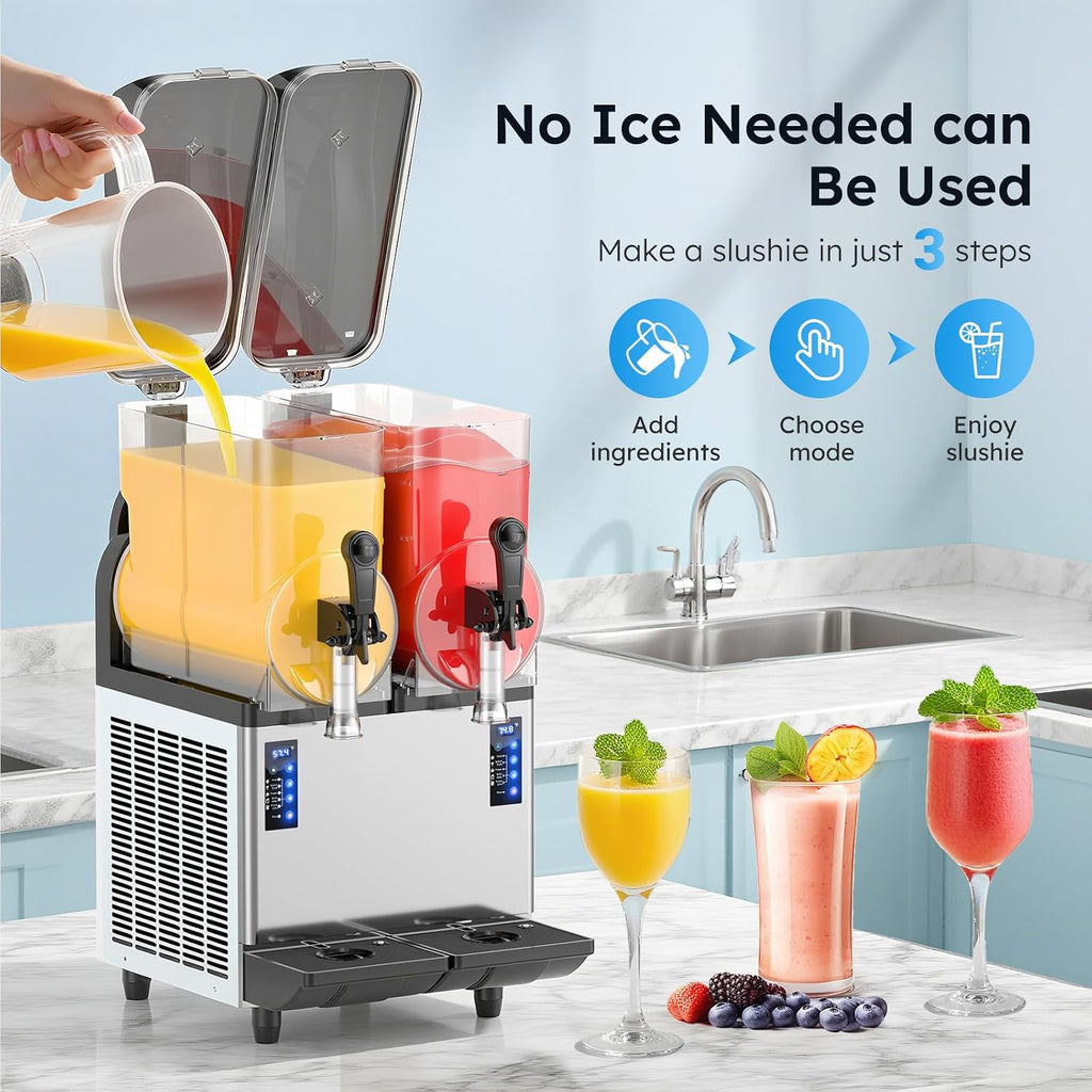 Commercial Slushie Machine, 30L 8 Cal Tank Frozen Drink Machine