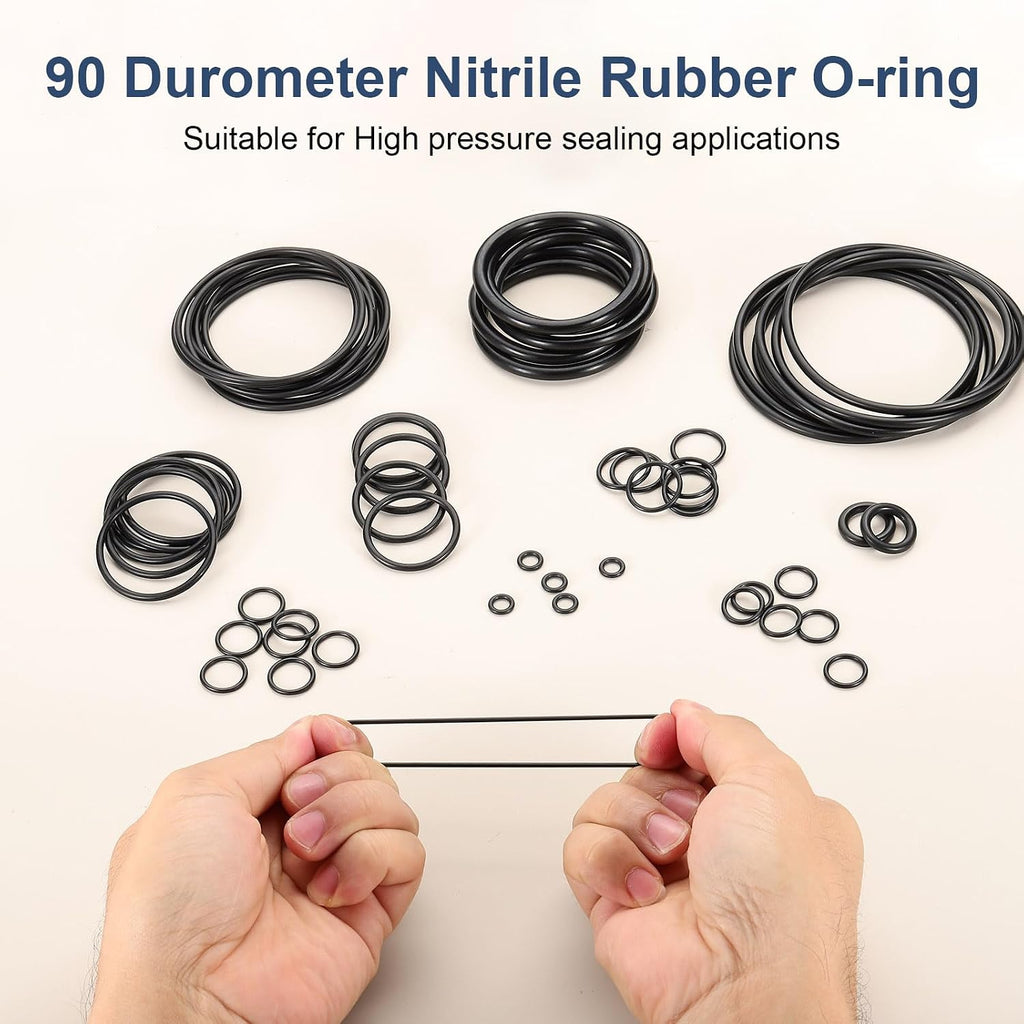 uxcell 100Pcs AS-016 Nitrile Rubber O-Rings 5/8" ID, 3/4" OD, 1/16" W (90D)