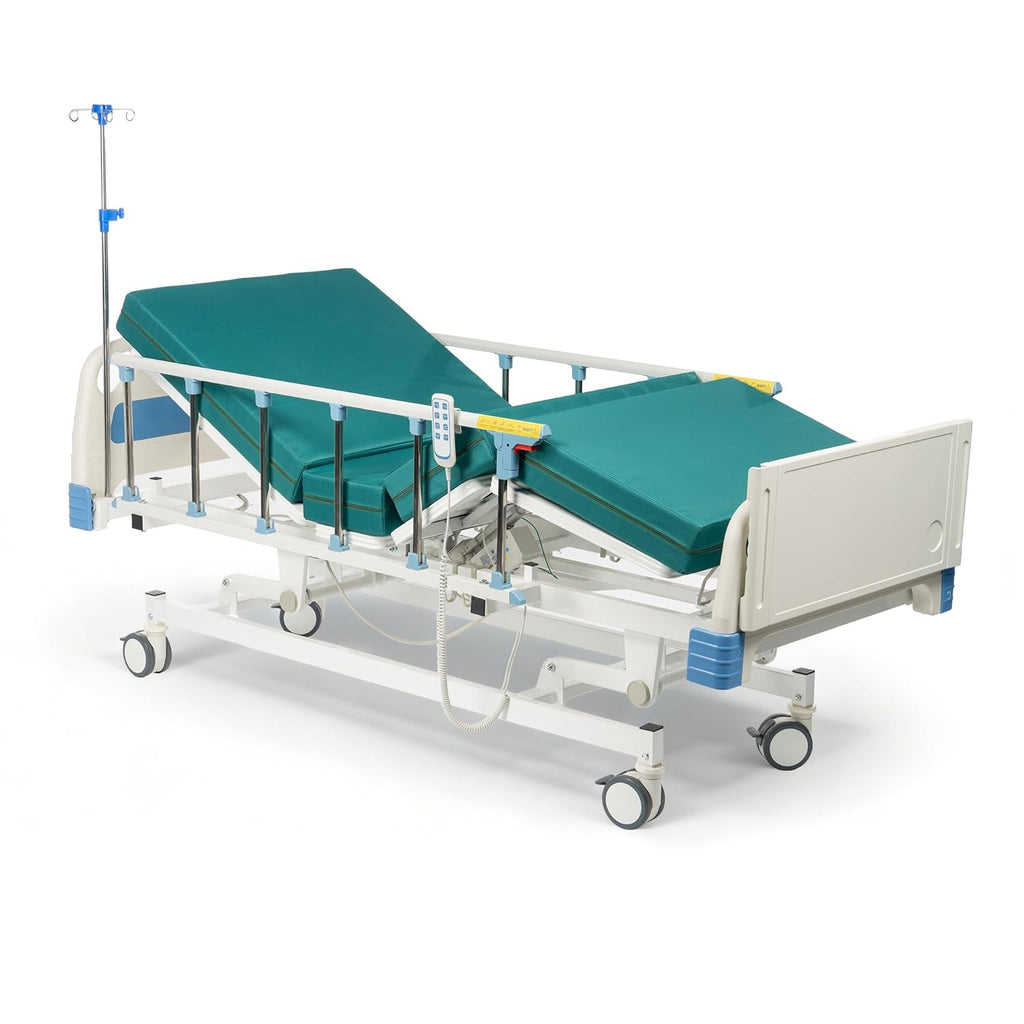 Full Electric Hospital Bed for Home Use, ICU Medical Bed, Premium 3 Function Hospital ICU Bed with Remote Control, IV