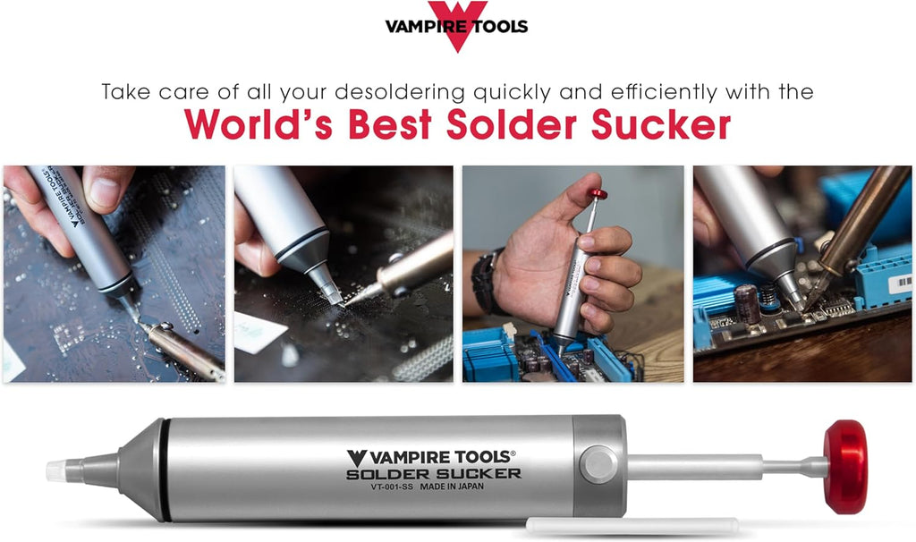 VAMPLIERS Professional Grade Solder Sucker Made in Japan Desoldering Pump