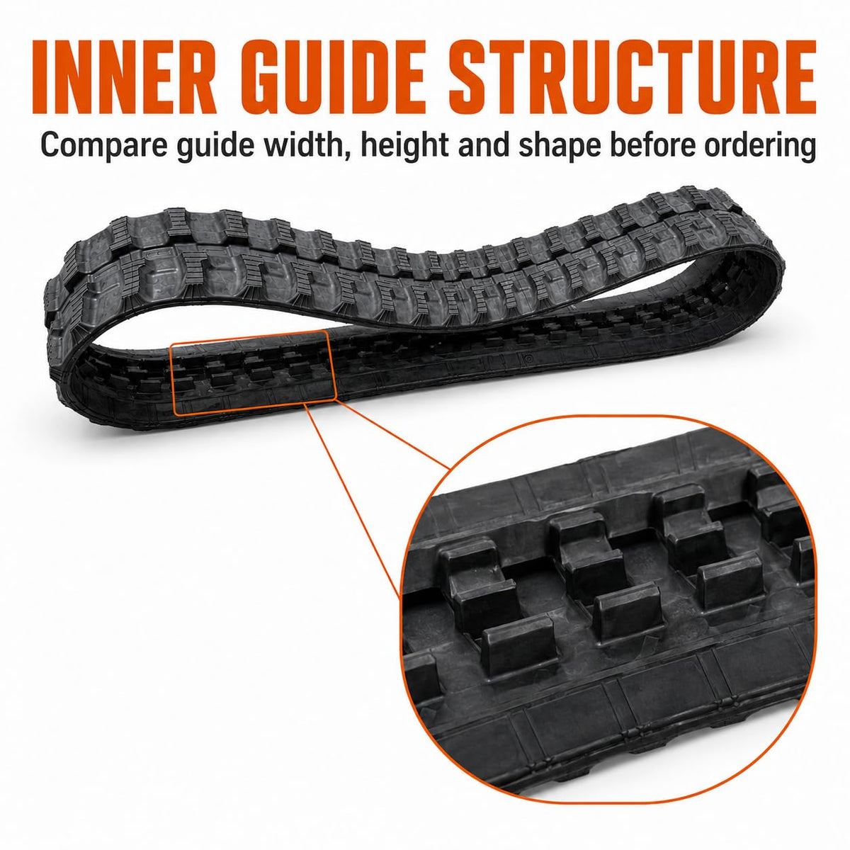 2 Pack Rubber Tracks 180x72x37 for 0.8-2 Ton Mini Excavators