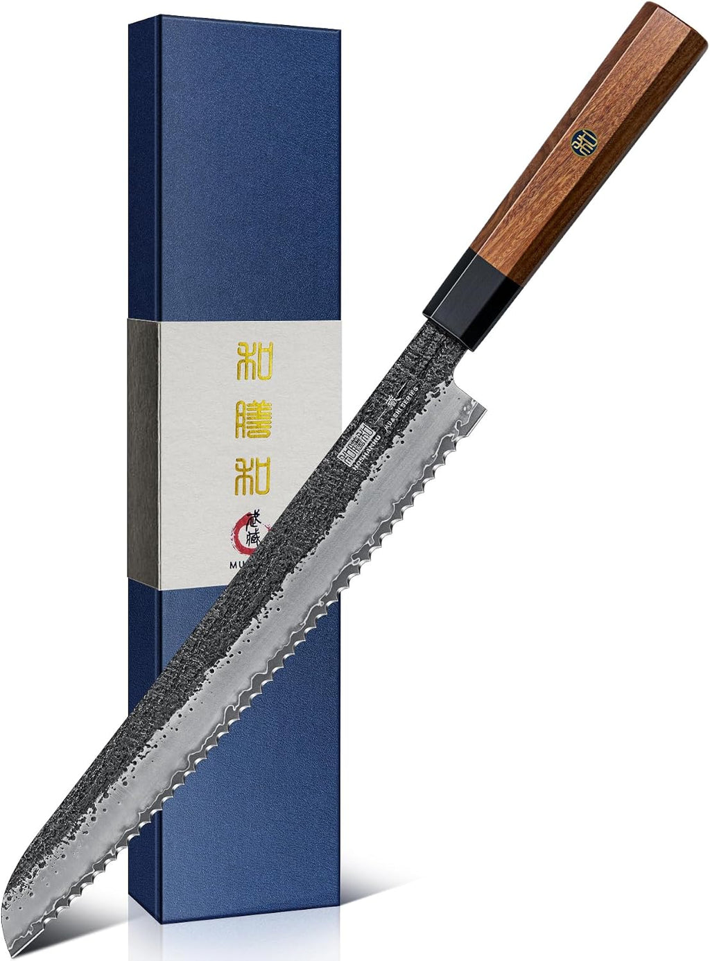 10 Inch Japanese Bread Knife, Super Sharp Serrated Bread Knife