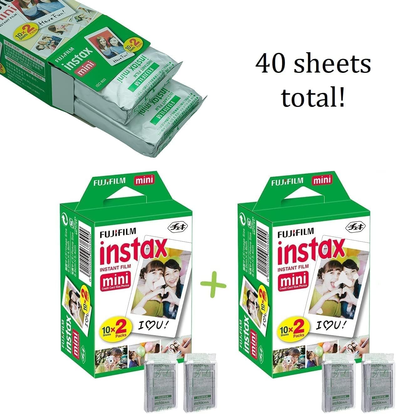 Instax Mini 12 Instant Camera Lilac Purple + Fuji Film Value Pack (40 Sheets) + Shutter Accessories Bundle, Incl.