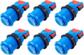 6X American Style Standard Arcade Buttons Switchable Happ Type 30mm Push Button 3/16" Terminal for Jamma Mame Kit