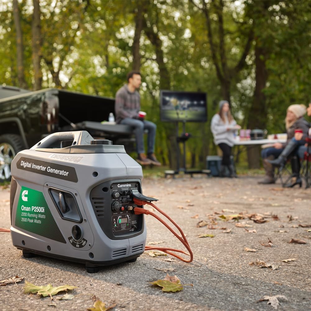 Onan P2500i Portable Digital Inverter Generator, 2200 Running Watts with 2500 Peak Watts, Perfect for Home, Camping