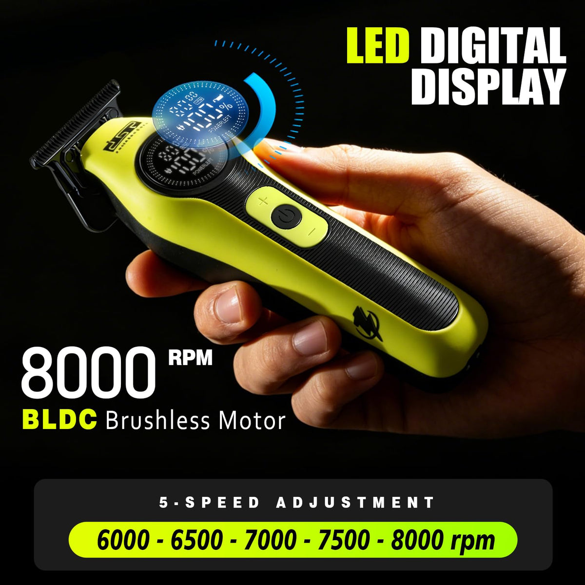 Hair Trimmer for Men, Cordless Zero-Gap BLDC, Rechargeable