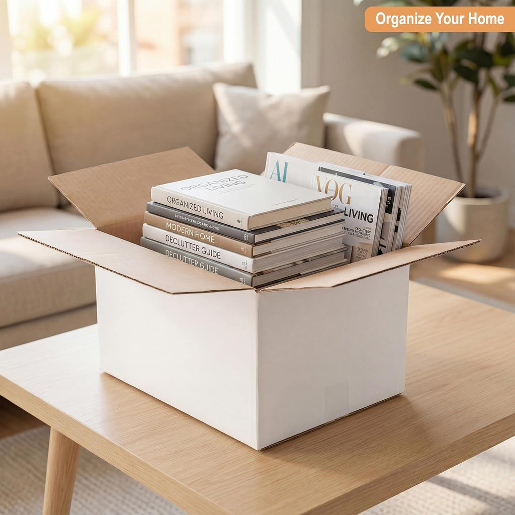 Sturdy 8x6x4" Cardboard Shipping Boxes (45 Pack) Value Bundle
