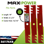 Maxpower 561176XB USA Made 3-Blade Mulching Set