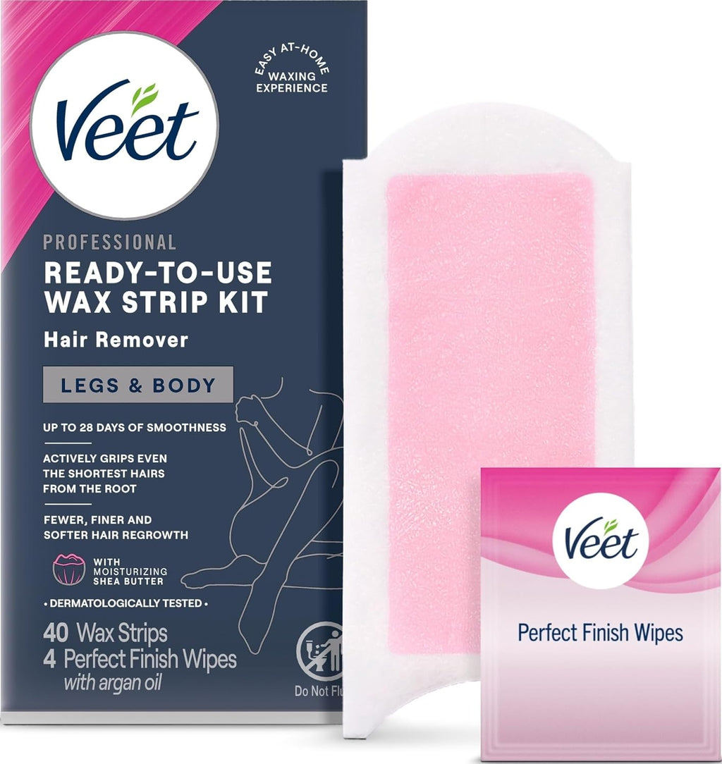 Ready-To-Use Waxing Kit For Women | Wax Strips For Body Hair Removal, Wax Kit For Ingrown Hair Treatment, Personal