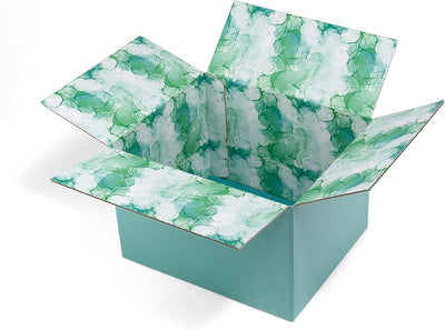 GiftIn Corrugated Shipping Box, Watercolor Design, Care Package, for Gifts, Small Business, Weddings, and Classroom