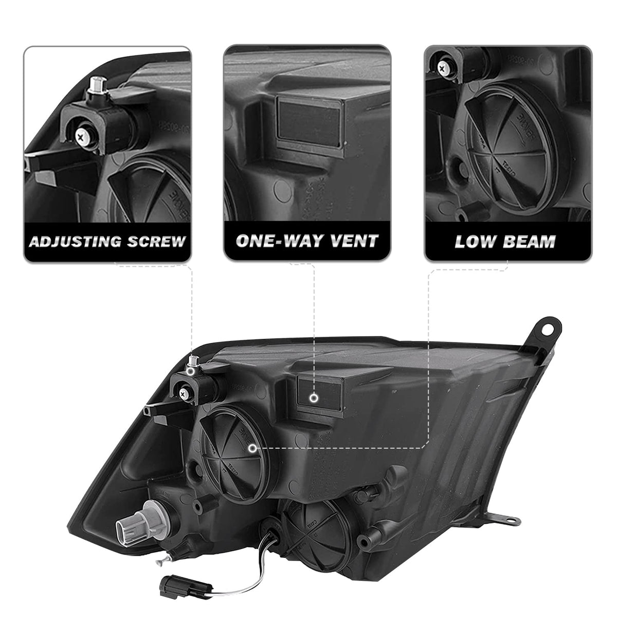 Headlight Assembly Compatible with 2009-2018 Dodge Ram 1500