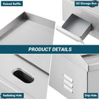 14 In Commercial Electric Griddle, Flat Top Grill Countertop Griddle